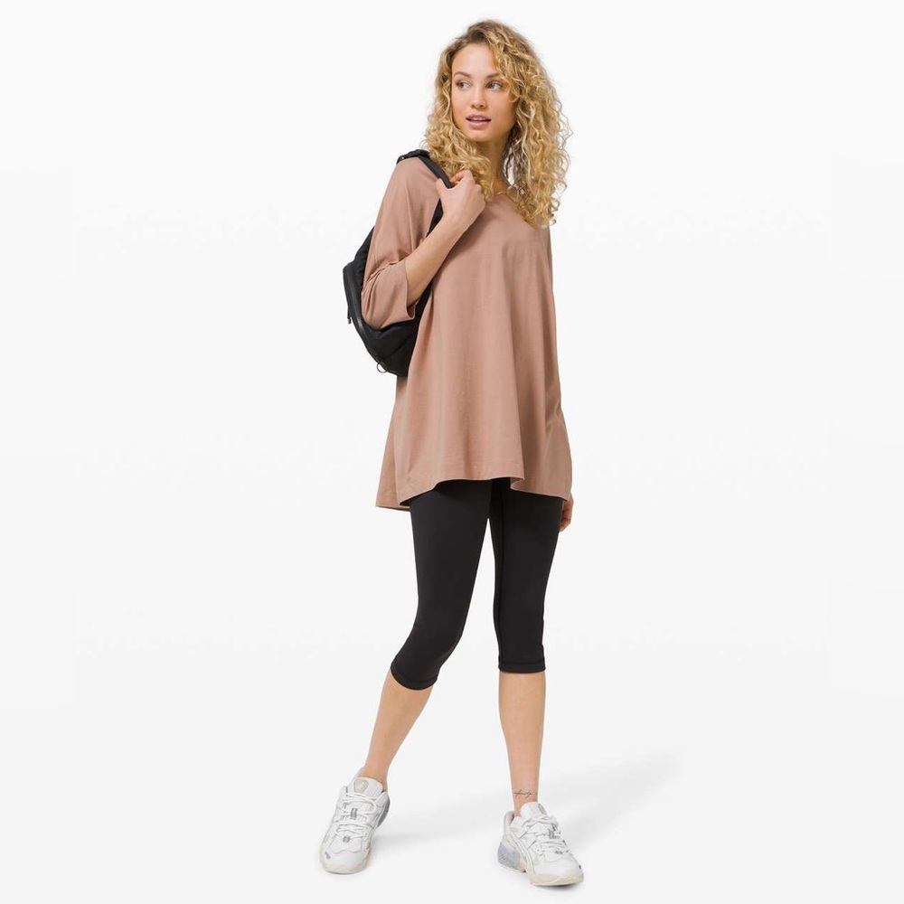 Lululemon LA All Yours Boyfriend Box Tee Soft Sand Medium